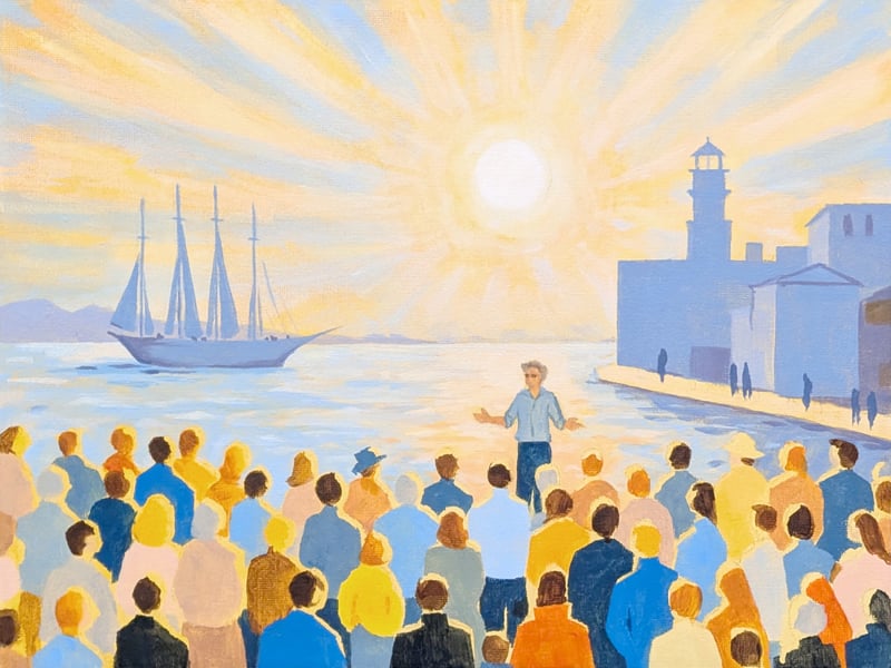 Jessica Geist's painting for The Coming of the Ship