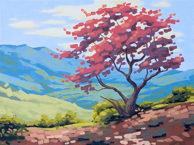 Jessica Geist's painting for On Giving