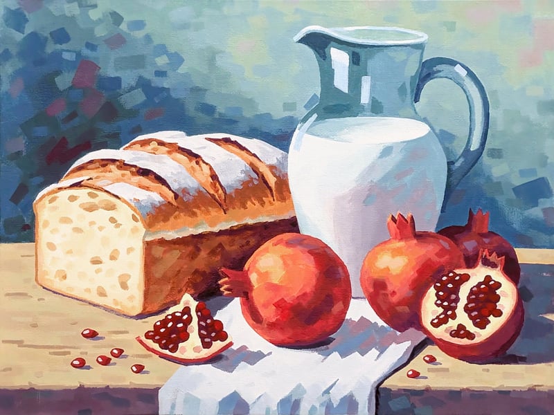 Jessica Geist's painting for On Eating and Drinking