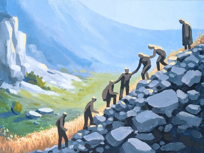 Jessica Geist's painting for On Crime and Punishment